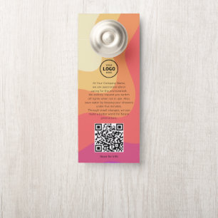 Hotel Logo QR-code gastinformatie deurhanger