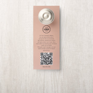 Hotel Logo QR-code gastinformatie deurhanger