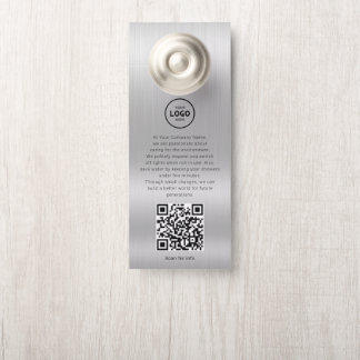 Hotel Logo QR-code gastinformatie deurhanger