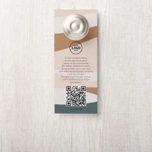 Hotel Logo QR-code gastinformatie deurhanger