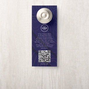 Hotel Logo QR-code gastinformatie deurhanger