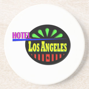 Hotel Los Angeles Onderzetter! Zandsteen Onderzetter