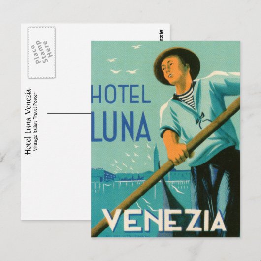 Hotel Luna Venezia Briefkaart (Voorkant / Achterkant)