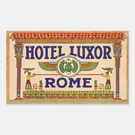 Hotel Luxor Rechthoekige Sticker (Voorkant)