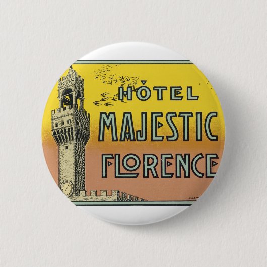 Hotel Majestic Florence Ronde Button 5,7 Cm (Voorkant)