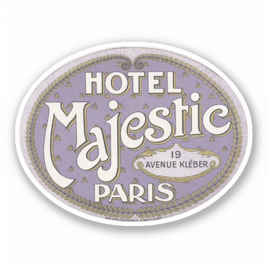 Hotel Majestic Parijs Sticker (Voorkant)