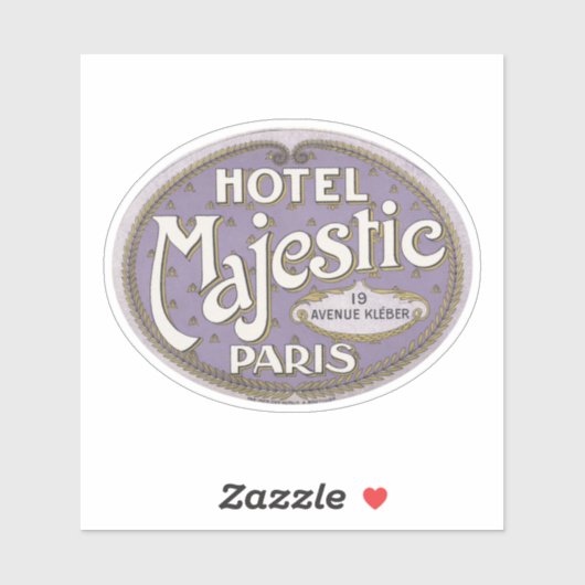Hotel Majestic Parijs Sticker (Vel)