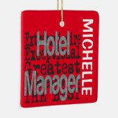 Hotel Manager Extraordinaire CUSTOM Keramisch Ornament (Rechts)