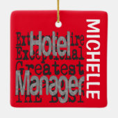 Hotel Manager Extraordinaire CUSTOM Keramisch Ornament (Achterkant)
