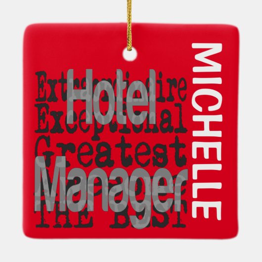 Hotel Manager Extraordinaire CUSTOM Keramisch Ornament (Achterkant)