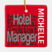 Hotel Manager Extraordinaire CUSTOM Keramisch Ornament (Voorkant)