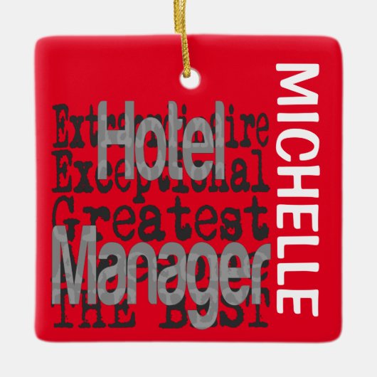 Hotel Manager Extraordinaire CUSTOM Keramisch Ornament (Voorkant)