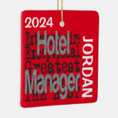 Hotel Manager Extraordinaire CUSTOM Keramisch Ornament (Rechts)