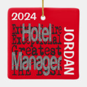 Hotel Manager Extraordinaire CUSTOM Keramisch Ornament (Achterkant)