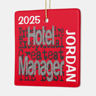 Hotel Manager Extraordinaire CUSTOM Keramisch Ornament