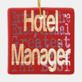 Hotel Manager Extraordinaire Keramisch Ornament (Voorkant)