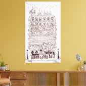 Hotel Mediodia, Madrid, Spanje Canvas Afdruk (Insitu (Woonkamer))
