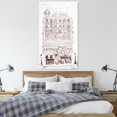 Hotel Mediodia, Madrid, Spanje Canvas Afdruk (Insitu (Slaapkamer))