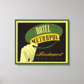 Hotel Metropol Boedapest Hongarije Bagagejongen Ho Canvas Afdruk (Voorkant)