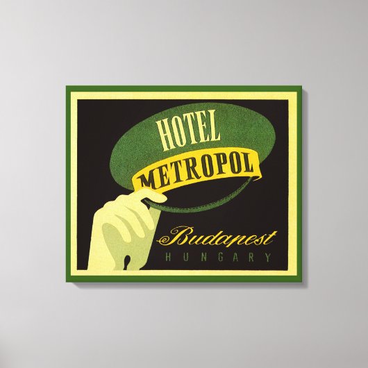 Hotel Metropol Budapest Hungary Bellhop Pet Canvas Afdruk (Voorkant)