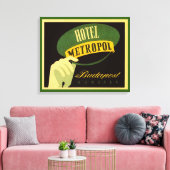 Hotel Metropol Budapest Hungary Bellhop Pet Canvas Afdruk (Insitu (Woonkamer))