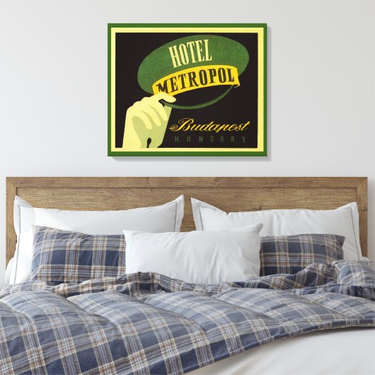 Hotel Metropol Budapest Hungary Bellhop Pet Canvas Afdruk (Insitu (Slaapkamer))