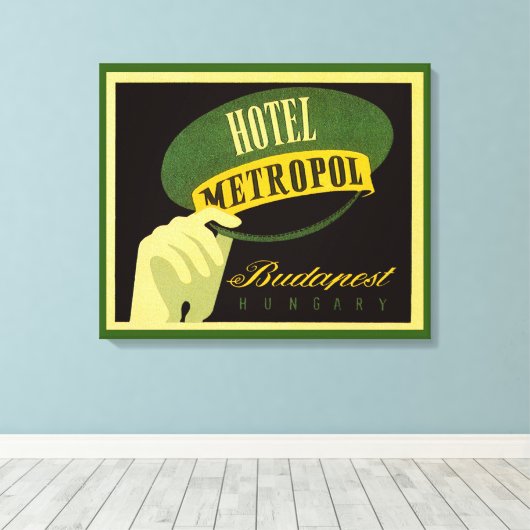 Hotel Metropol Budapest Hungary Bellhop Pet Canvas Afdruk (Insitu (Houten vloer))
