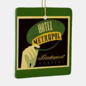 Hotel Metropol Budapest Hungary Bellhop Pet Keramisch Ornament (Rechts)
