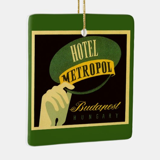 Hotel Metropol Budapest Hungary Bellhop Pet Keramisch Ornament (Rechts)