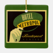 Hotel Metropol Budapest Hungary Bellhop Pet Keramisch Ornament (Achterkant)