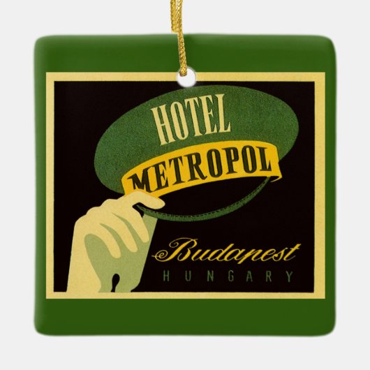 Hotel Metropol Budapest Hungary Bellhop Pet Keramisch Ornament (Voorkant)
