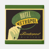 Hotel Metropol Budapest Hungary Bellhop Pet Magneet (Voorkant)