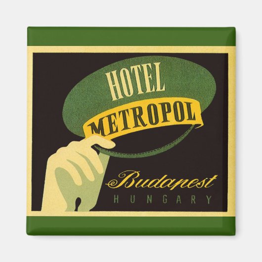 Hotel Metropol Budapest Hungary Bellhop Pet Magneet (Voorkant)
