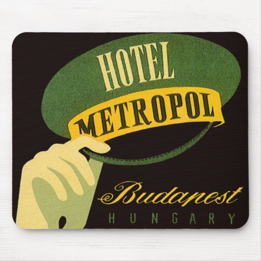 Hotel Metropol Budapest Hungary Bellhop Pet Muismat (Voorkant)
