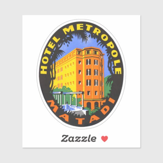 Hotel Metropole Matadi Africa Sticker (Vel)