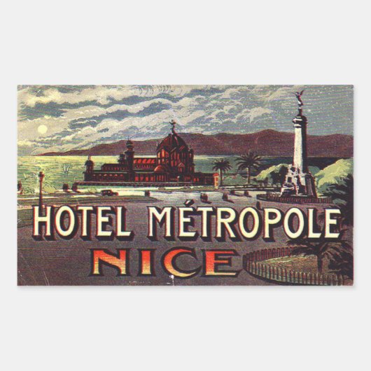 Hotel Metropole (Nice, Frankrijk) Rechthoekige Sticker (Voorkant)