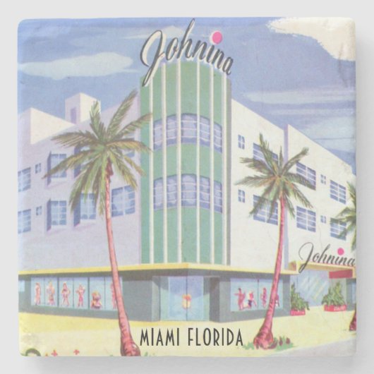  hotel, Miami Beach, Florida Square Paper C Stenen Onderzetter (Voorkant)