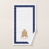 Hotel Minimalistische Marine Blauw Wit Rechthoek L Bad Handdoek (Handdoek)
