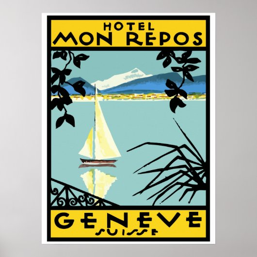 Hotel Mon Repos (Genève - Zwitserland) Poster (Voorkant)