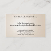 Hotel Motel Lodging Visitekaartje (Achterkant)