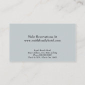 Hotel Motel Lodging Visitekaartje (Achterkant)