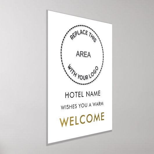 Hotel Name Logo Welkom Real Folie Prints (Laagn)