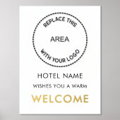 Hotel Name Logo Welkom Real Folie Prints (Voorkant)