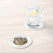 Hotel Name Plus Hotel Foto op een Ronde Kartonnen Onderzetter (Insitu)