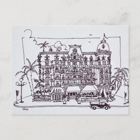 Hotel Negresco English Promenade | Nice, Frankrijk Briefkaart (Voorkant)