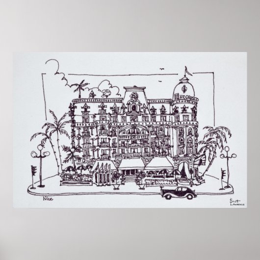 Hotel Negresco English Promenade | Nice, Frankrijk Poster (Voorkant)