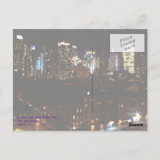 hotel, NEW YORK Briefkaart (Achterkant)