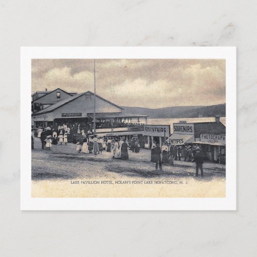 Hotel, Nolan's Point, Lake Hopatcong, NJ  Briefkaart (Voorkant)