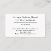 Hotel of accommodatie visitekaartje (Voorkant)