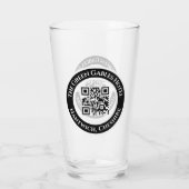 Hotel- of bar drankglas met QR-code Glas (Achterkant)